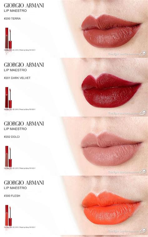 giorgio armani beauty lip maestro liquid lipstick swatches|giorgio armani lipstick 504.